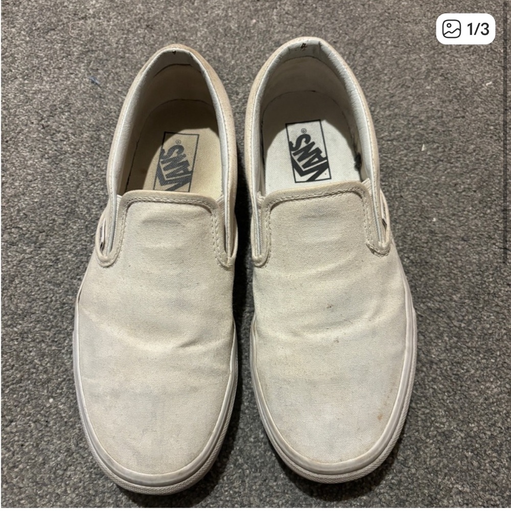 Vans Women's White Slip-On Sneakers